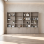 Picture of Tortora Finish Wall Unit With Gold Trim / With Crown / With Gold Trim and Crown Per Unit