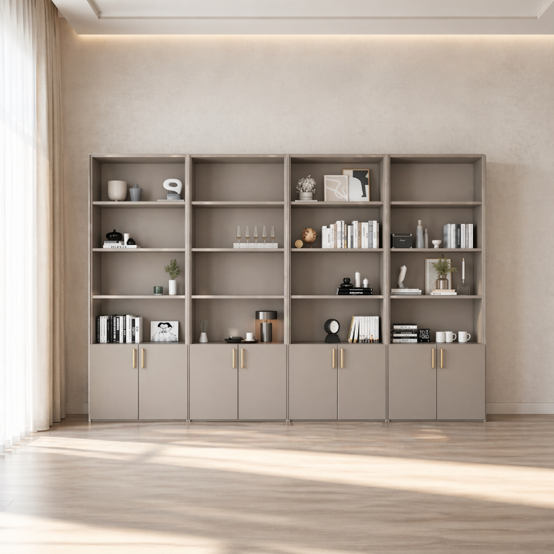 Picture of Tortora Finish Wall Unit With Gold Trim / With Crown / With Gold Trim and Crown Per Unit