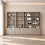 Picture of Tortora Finish Wall Unit With Gold Trim / With Crown / With Gold Trim and Crown Per Unit