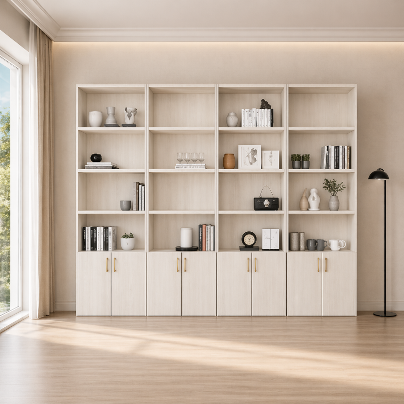 Picture of Betulla Finish Wall Unit With Gold Trim / With Crown / With Gold Trim and Crown Per Unit