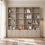 Picture of Tiglio Finish Wall Unit With Gold Trim / With Crown / With Gold Trim and Crown Per Unit