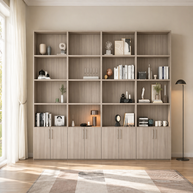 Picture of Tiglio Finish Wall Unit With Gold Trim / With Crown / With Gold Trim and Crown Per Unit