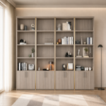 Picture of Tiglio Finish Wall Unit With Gold Trim / With Crown / With Gold Trim and Crown Per Unit