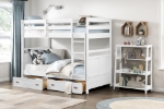Picture of 39" Bunk Bunk Bed in White, Grey and Blue Finish