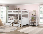 Picture of Twin/Twin or Full/Full Bunk Bunk Bed in White, Grey and Blue Finish
