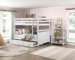Picture of Twin/Twin or Full/Full Bunk Bunk Bed in White, Grey and Blue Finish