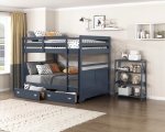 Picture of Twin/Twin or Full/Full Bunk Bunk Bed in White, Grey and Blue Finish