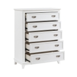 Picture of 36" - 5 Drawer Chest in White, Grey and Blue Finish