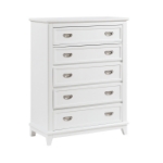 Picture of 36" - 5 Drawer Chest in White, Grey and Blue Finish