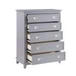 Picture of 36" - 5 Drawer Chest in White, Grey and Blue Finish