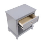 Picture of Nightstand in White, Grey and Blue Finish