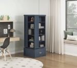 Picture of Swivel Bookcase in White, Grey and Blue Finish
