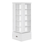 Picture of Swivel Bookcase in White, Grey and Blue Finish