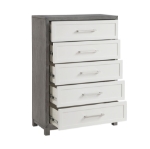 Picture of Twin or Full Bedroom set in Ivory and Gray Finish