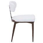 Picture of Leather Dining Chair with Brown Steel Legs