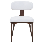 Picture of Leather Dining Chair with Brown Steel Legs