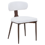 Picture of Leather Dining Chair with Brown Steel Legs