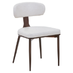 Picture of Leather Dining Chair with Brown Steel Legs