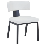Picture of Dining Chair with Leather Upholstery and Steel Legs