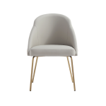 Picture of White Leatherette Dining Chair with Gold Legs or Black Legs