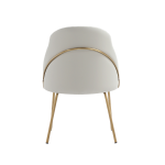Picture of White Leatherette Dining Chair with Gold Legs or Black Legs