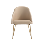 Picture of White Leatherette Dining Chair with Gold Legs or Black Legs
