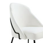 Picture of White Leatherette Dining Chair with Gold Legs or Black Legs