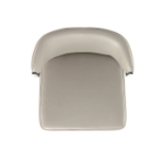 Picture of White, Light Grey and Camel Finish Leatherette Dining Chair with Metal Legs