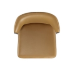 Picture of White, Light Grey and Camel Finish Leatherette Dining Chair with Metal Legs