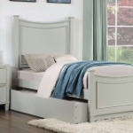 Picture of White or Grey Twin Bed w/trundle or w/o trundle
