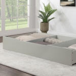 Picture of White or Grey Twin Bed w/trundle or w/o trundle