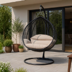 Picture of Two-Person Seater Hanging Swing Chair with Teardrop Design