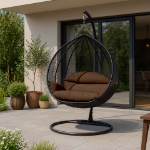 Picture of Two-Person Seater Hanging Swing Chair with Teardrop Design