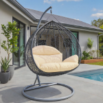Picture of Two-Person Seater Hanging Swing Chair with Teardrop Design