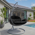Picture of Two-Person Seater Hanging Swing Chair with Teardrop Design