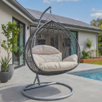 Picture of Two-Person Seater Hanging Swing Chair with Teardrop Design