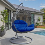 Picture of Two-Person Seater Hanging Swing Chair with Teardrop Design