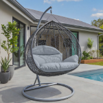 Picture of Two-Person Seater Hanging Swing Chair with Teardrop Design