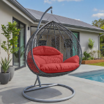 Picture of Two-Person Seater Hanging Swing Chair with Teardrop Design