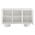 Picture of 63"W, 55"W, 38"W - 2,3 or 4-Door Curved Wood Accent Cabinet in White, Oak and Walnut finish