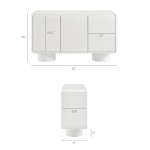 Picture of 63"W, 55"W, 38"W - 2,3 or 4-Door Curved Wood Accent Cabinet in White, Oak and Walnut finish