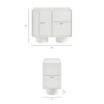 Picture of 63"W, 55"W, 38"W - 2,3 or 4-Door Curved Wood Accent Cabinet in White, Oak and Walnut finish