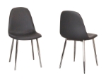 Picture of Mocha or Charcoal Polyurethane Chair - Chrome Frame