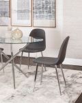 Picture of Mocha or Charcoal Polyurethane Chair - Chrome Frame