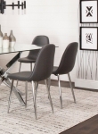 Picture of Mocha or Charcoal Polyurethane Chair - Chrome Frame