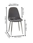 Picture of Mocha or Charcoal Polyurethane Chair - Chrome Frame