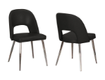 Picture of Mushroom, Black and Charcoal Finish Polyurethane Chair - Chrome Frame