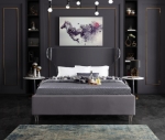 Picture of 54" Acrylic Headboard and Legs Velvet Bed