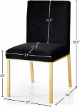 Picture of Rich Gold Stainless Steel Velvet Dining Chair