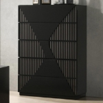 Picture of Black Dresser and Mirror, Chest, Nightstand Bedroom set